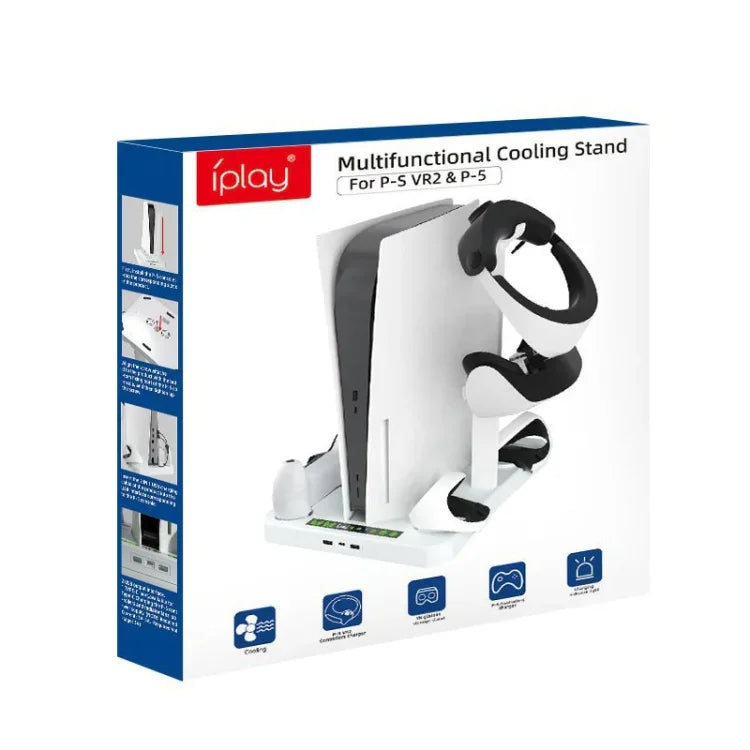 Für PS5 iPaly Host Multifunktionale Kühlbasis VR2 Griff Ladeständer Disc-Aufbewahrungsgestell, HBP-6478