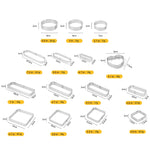 BN1006 Edelstahl Mousse-Ring verdickt perforierte Kuchenform DIY Backwerkzeuge, Liebe (8 cm), Rechteck (11 cm), Rechteck (12 cm), Rechteck (18 cm), Quadrat (7,4 cm), Quadrat (8,4 cm), Quadrat (9,9 cm), Quadrat (12 cm)