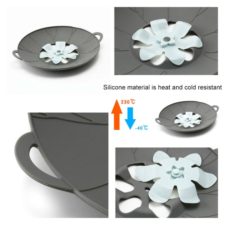 Silikon-Blumen-Überlaufschutz-Topfdeckel Drehverschluss-Topfdeckel Küchengerät, Größe:, 23cm Gelb