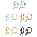 Sterlingsilber S925 Diamant Stretch Katzen Stretch Ohrringe, Größe:, Klein Platin Beschichtet, Groß Platin Beschichtet, Groß Vergoldet, Groß Schwarz Vergoldet, Groß Roségold Beschichtet