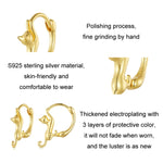 Sterlingsilber S925 Diamant Stretch Katzen Stretch Ohrringe, Größe:, Klein Platin Beschichtet, Groß Platin Beschichtet, Groß Vergoldet, Groß Schwarz Vergoldet, Groß Roségold Beschichtet