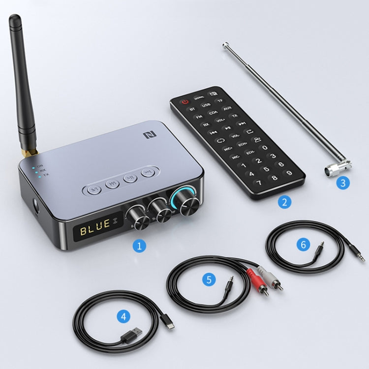 M9 Pro 5.1 Bluetooth Empfänger Launcher FM Radio 4-in-1 NFC Audio Adapter, M9 Pro