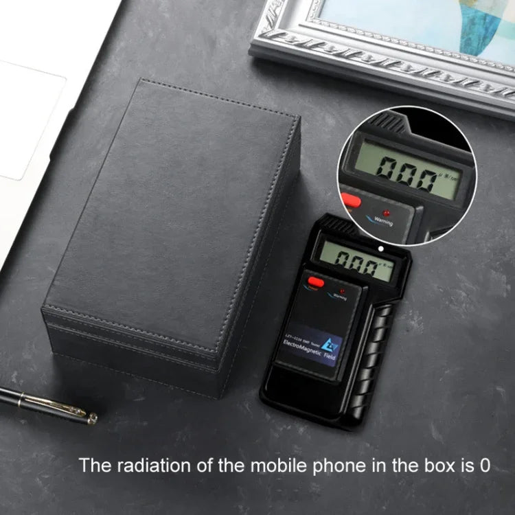Funkabschirmbox mit Crazy-Horse-Muster zum Schutz vor Handystrahlung und RFID-Signalen