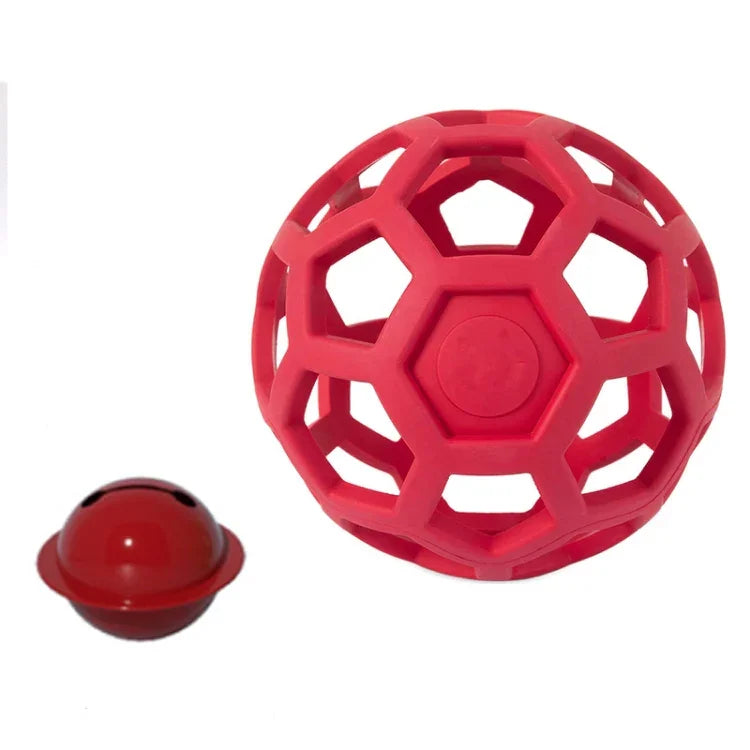 1030001 Dog Toy Hollow Ball Bite-resistant Elastic Pet Rubber Toy Balls, Spec:, Hollow, Bell, Tennis