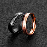 606 Paarring Titanstahl Ring, Größe:, Damen Stil 9