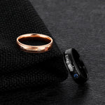 606 Paarring Titanstahl Ring, Größe:, Damen Stil 9