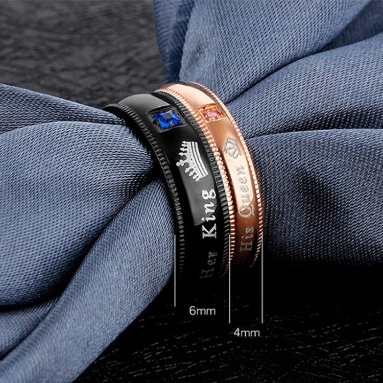606 Paarring Titanstahl Ring, Größe:, Damen Stil 9