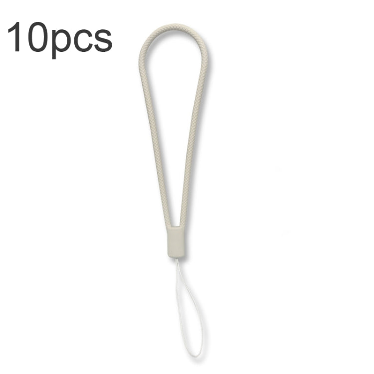 10pcs  Silicone Woven Pattern  Cell Phone Lanyard Anti-loss Hand Rope, Dark Night Green, White, Grass Purple, Light Green, Clove Purple, Antique White, Black, Red, Matcha Green, Lemon Yellow, Shallow Purple, Sand Pink, Sugar Orange, Tea Red