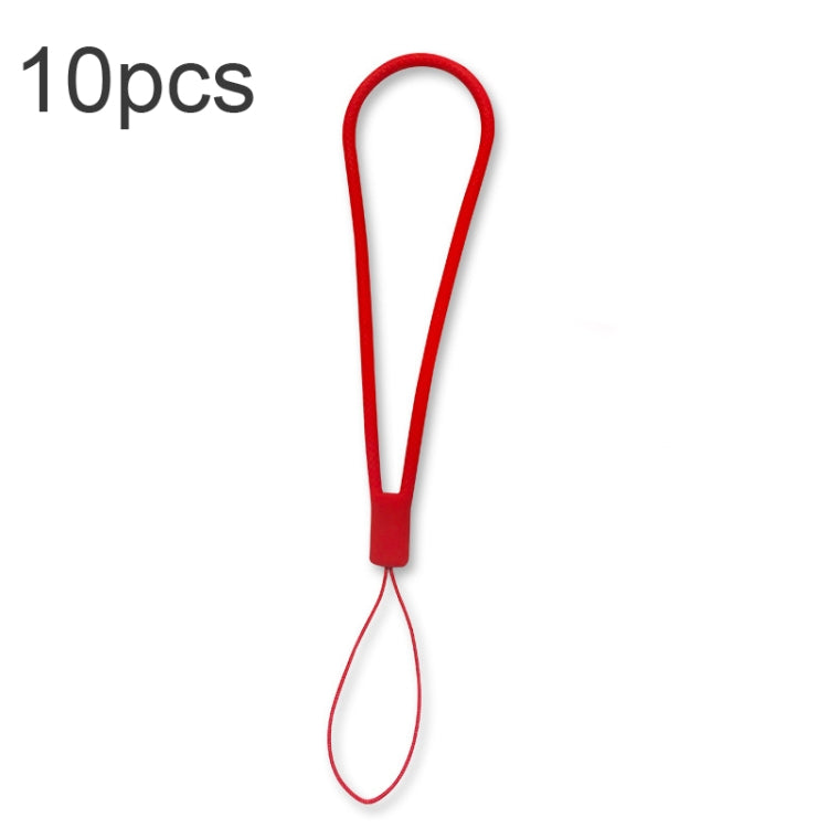 10pcs  Silicone Woven Pattern  Cell Phone Lanyard Anti-loss Hand Rope, Dark Night Green, White, Grass Purple, Light Green, Clove Purple, Antique White, Black, Red, Matcha Green, Lemon Yellow, Shallow Purple, Sand Pink, Sugar Orange, Tea Red