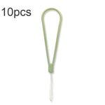 10pcs  Silicone Woven Pattern  Cell Phone Lanyard Anti-loss Hand Rope, Dark Night Green, White, Grass Purple, Light Green, Clove Purple, Antique White, Black, Red, Matcha Green, Lemon Yellow, Shallow Purple, Sand Pink, Sugar Orange, Tea Red