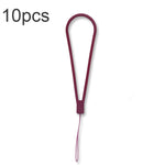 10pcs  Silicone Woven Pattern  Cell Phone Lanyard Anti-loss Hand Rope, Dark Night Green, White, Grass Purple, Light Green, Clove Purple, Antique White, Black, Red, Matcha Green, Lemon Yellow, Shallow Purple, Sand Pink, Sugar Orange, Tea Red