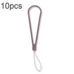 10pcs  Silicone Woven Pattern  Cell Phone Lanyard Anti-loss Hand Rope, Dark Night Green, White, Grass Purple, Light Green, Clove Purple, Antique White, Black, Red, Matcha Green, Lemon Yellow, Shallow Purple, Sand Pink, Sugar Orange, Tea Red