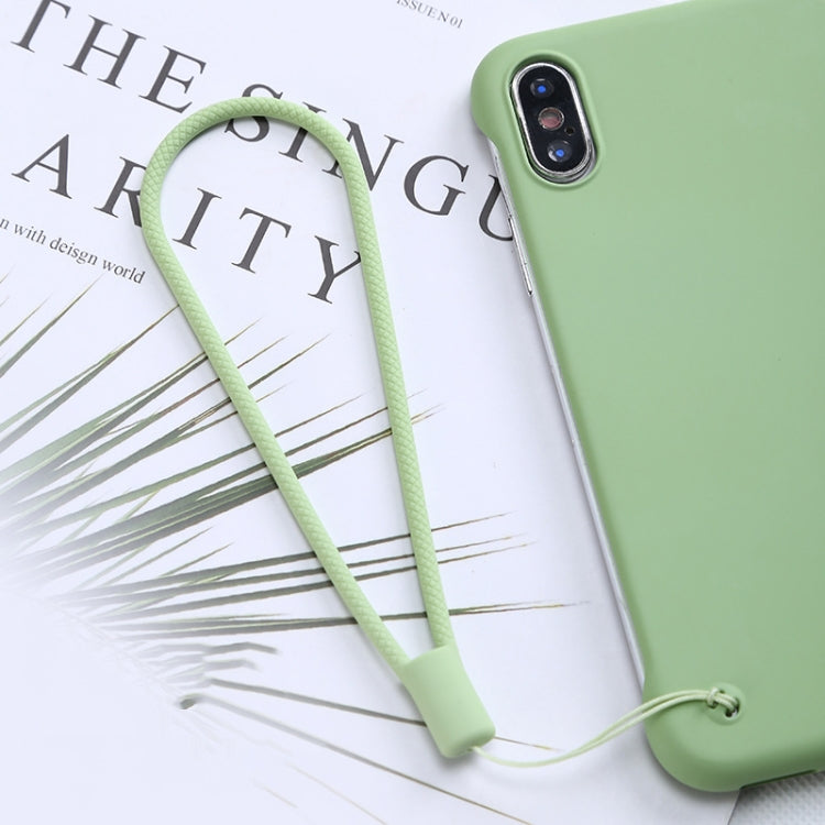10pcs  Silicone Woven Pattern  Cell Phone Lanyard Anti-loss Hand Rope, Dark Night Green, White, Grass Purple, Light Green, Clove Purple, Antique White, Black, Red, Matcha Green, Lemon Yellow, Shallow Purple, Sand Pink, Sugar Orange, Tea Red