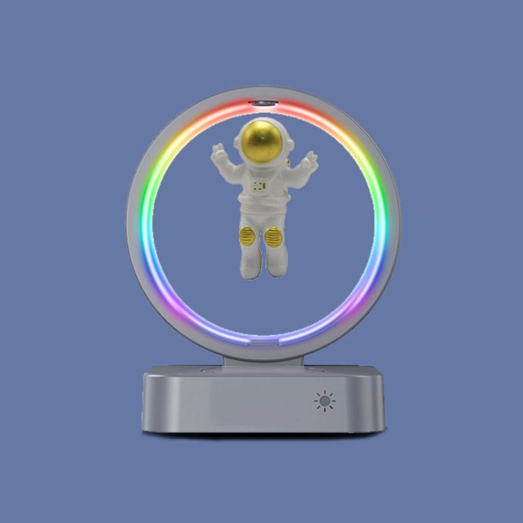 Y-558 Magnetschwebender Astronaut TWS Bluetooth-Lautsprecher mit RGB-Licht,Stil:, Golden Basic, Silver Basic, Golden Clock Model, Silver Clock Model, Golden Wireless Charging, Silver Wireless Charging