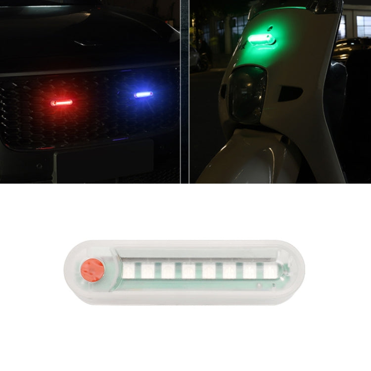 Motorcycle Electric Car Anti-Rear Collision Solar Strobe Warning Light, Red Light, Blue Light, Colorful Light, Bright Colorful Light