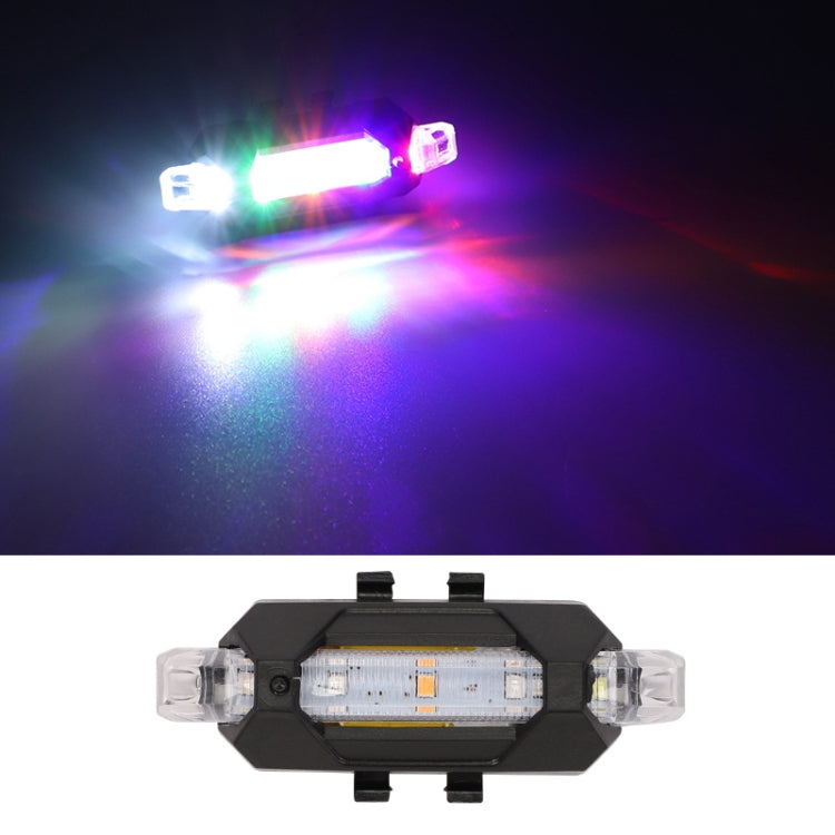 Motorrad Fahrrad Lade Stroboskop Dekoratives Warnrücklicht, Farblich, Rot Weiß Licht, Rot Blau Licht, Weißes Licht, Blaues Licht, Rotes Licht