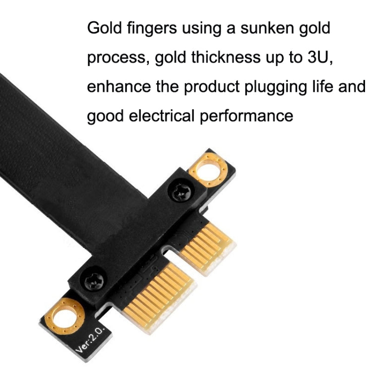 PCI-E 3.0 1X 90 Grad Grafikkarten- / WLAN-Kartenerweiterungskabel, Kabellänge:, 5cm, 10cm, 15cm, 20cm, 25cm, 30cm, 40cm, 50cm