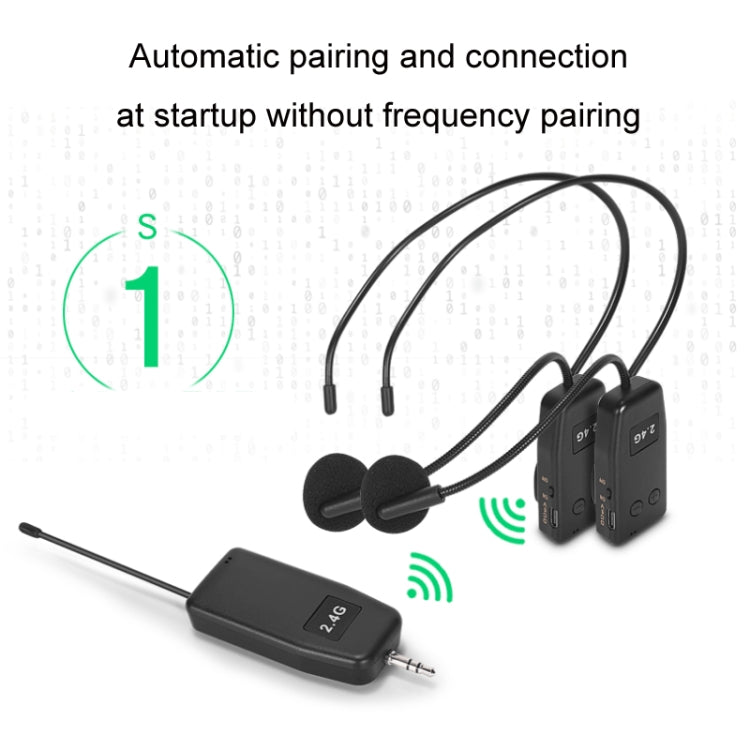 UHF Kabelloses Headset Mikrofon Lavalier Headset Verstärker, Eins für Eins, Eins für Zwei