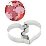 Linke Herz+Rechte Herz Liebe Puzzle Keksform, Herzform