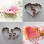 Linke Herz+Rechte Herz Liebe Puzzle Keksform, Herzform