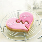 Linke Herz+Rechte Herz Liebe Puzzle Keksform, Herzform