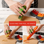 Hand-Palmen-Schäler für Kartoffeln, Obst, Küchengemüseschäler, 2 Stück Grün, 2 Stück Orange