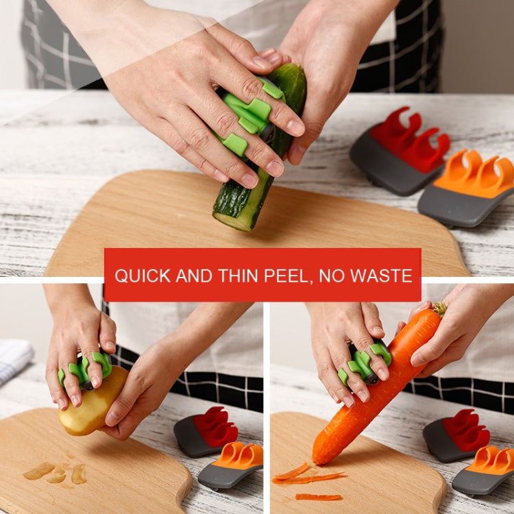 Hand-Palmen-Schäler für Kartoffeln, Obst, Küchengemüseschäler, 2 Stück Grün, 2 Stück Orange