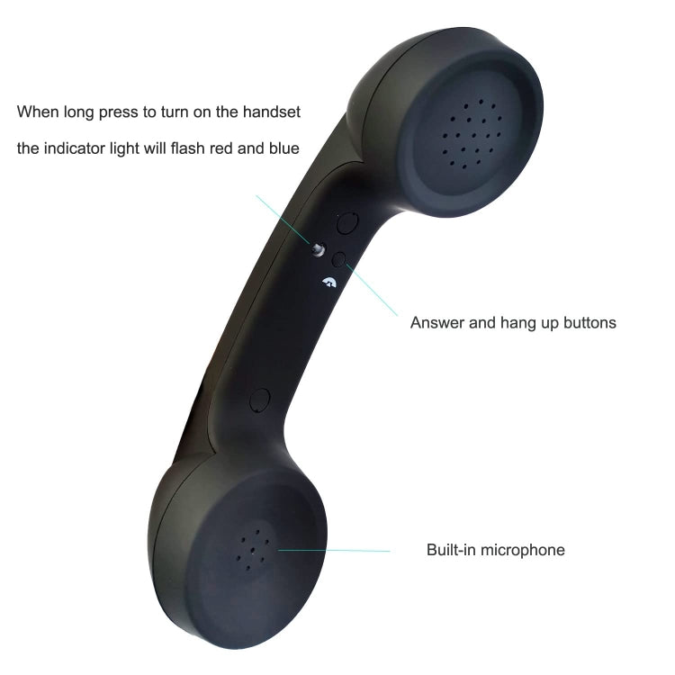 Bluetooth Kabelloses Retro Mikrofon Externes Handy-Handset, Bluetooth Schwarz, Bluetooth Weiß, Bluetooth Himmelblau, Bluetooth Gelb, Bluetooth Rot, Bluetooth Pink