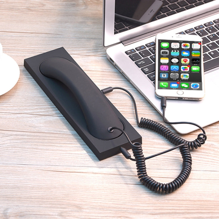 3,5mm Universelles Büro Handy Retro Externes Headset Handy-Handset, 3,5mm Kabelgebunden Schwarz, 3,5mm Kabelgebunden Weiß