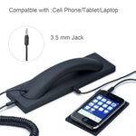 3,5mm Universelles Büro Handy Retro Externes Headset Handy-Handset, 3,5mm Kabelgebunden Schwarz, 3,5mm Kabelgebunden Weiß