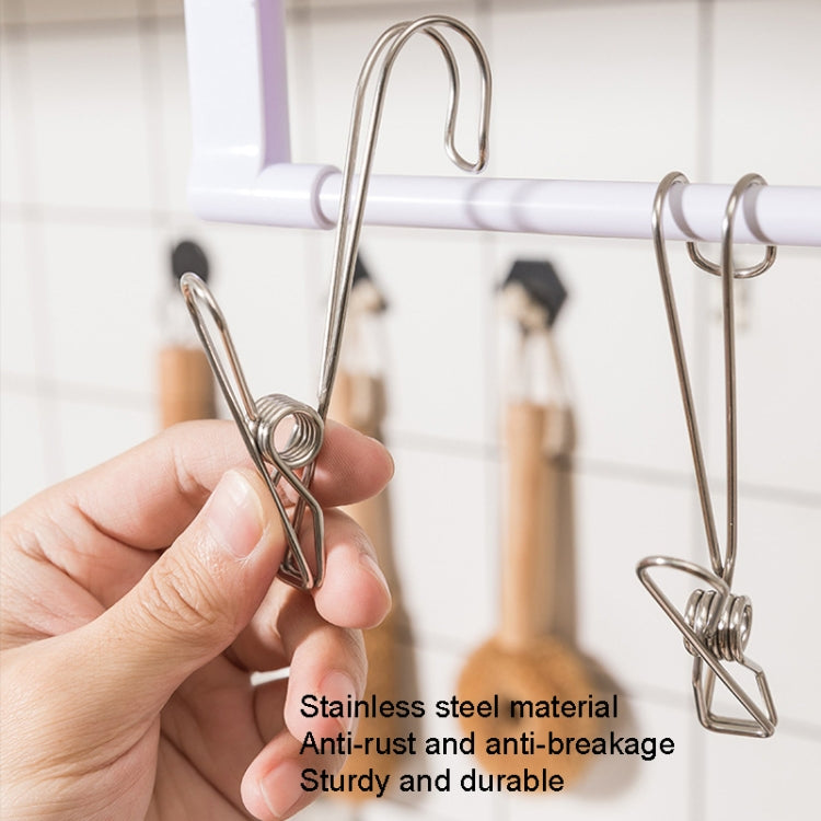 Mit langem Schwanz Kleidung Trocknen Clip Edelstahlband Haken Hängeclip, 12 Stück Edelstahl