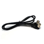 BNC-Winkelkabel (Stecker auf Stecker) für Audio und Video (Koaxialkabel), Längen: 0,5 m, 1 m, 1,5 m, 2 m, 3 m