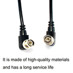 BNC-Winkelkabel (Stecker auf Stecker) für Audio und Video (Koaxialkabel), Längen: 0,5 m, 1 m, 1,5 m, 2 m, 3 m