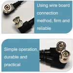 BNC-Winkelkabel (Stecker auf Stecker) für Audio und Video (Koaxialkabel), Längen: 0,5 m, 1 m, 1,5 m, 2 m, 3 m