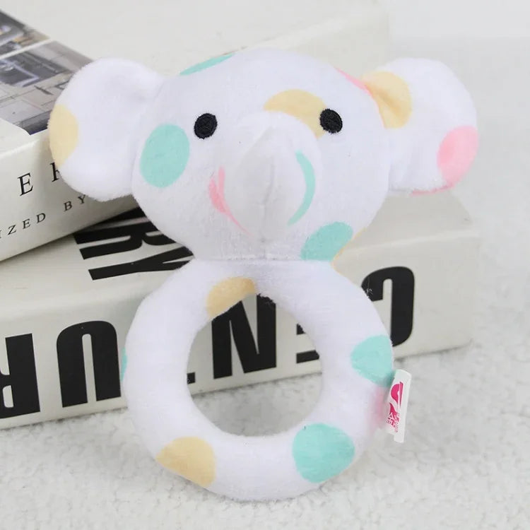 Baby Hand Rattles Toys Hand Grip Stick Newborn Soothing Toys,Style:, Giraffe, Pink Rabbit, Little Grey Elephant, Koala, Piggy, Monkey, White Rabbit, Little Red Mouse, Little Flower Elephant, Little Banana, Sleep Bear Blue Rattles                       ...