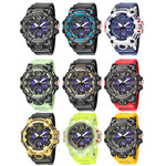 SMAEL 8008 Outdoor Sport Multifunktionale Wasserdichte Leuchtende Herrenuhr, Rot, Schwarz, Orange, Leuchtgrün, Tiefblau, Grasgrün, Schwarz Gold, Roségold, Schwarz Blau