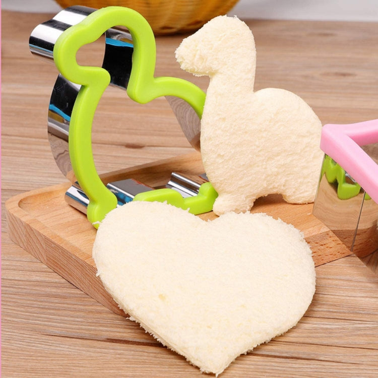 Edelstahl-Sandwich-Brot-Schneidemodell mit Schutzvorrichtungen, Obst-Gemüse-Keksausstecher, großes Herz, großer Stern, großer Dinosaurier, großer Lebkuchenmann