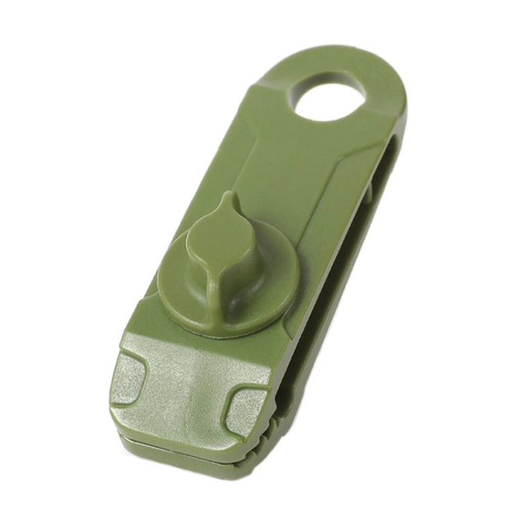 Zusätzlicher Zelt-Abspannpunkt mit Haifischklemmen, Outdoor-Camping-Vordach, winddichter Clip, 1 Stk. (Schlammfarbe), 1 Stk. (Dunkelgrün)