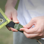 Zusätzlicher Zelt-Abspannpunkt mit Haifischklemmen, Outdoor-Camping-Vordach, winddichter Clip, 1 Stk. (Schlammfarbe), 1 Stk. (Dunkelgrün)