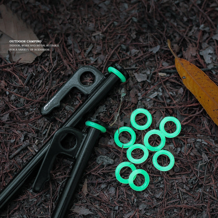 100pcs Outdoor Camping Nagel Leuchtkreis Multifunktionaler Silikon Reflektierender Warnring, Leuchtkreis