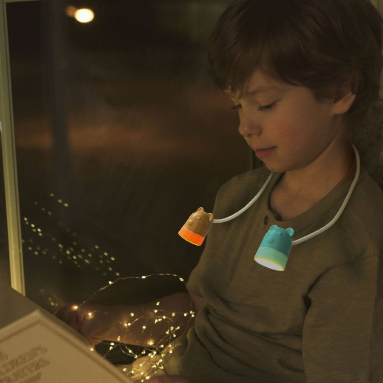 KD201 Tragbare Lampe zum Umhängen am Hals Leselampe LED Nachtlicht, Stil:, Bär (Blau+Braun), Bär (Orange+Grün), Reh (Orange+Grün), Reh (Blau+Braun), Hase (Pink+Lila), Hase (Grün+Gelb), Katze (Grün+Gelb), Katze (Pink+Lila)