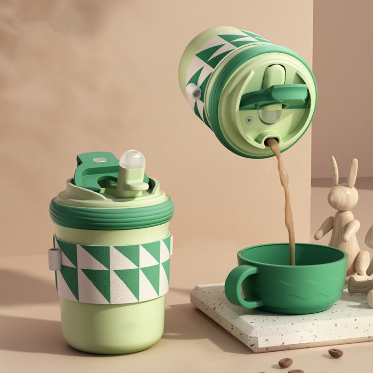316 Edelstahl-Thermoskanne Dreifach-Strohhalm Direkte Trinkkaffeetasse, 300ml, 450ml