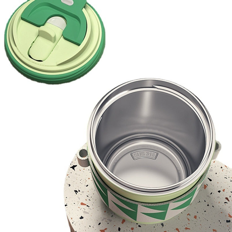 316 Edelstahl-Thermoskanne Dreifach-Strohhalm Direkte Trinkkaffeetasse, 300ml, 450ml