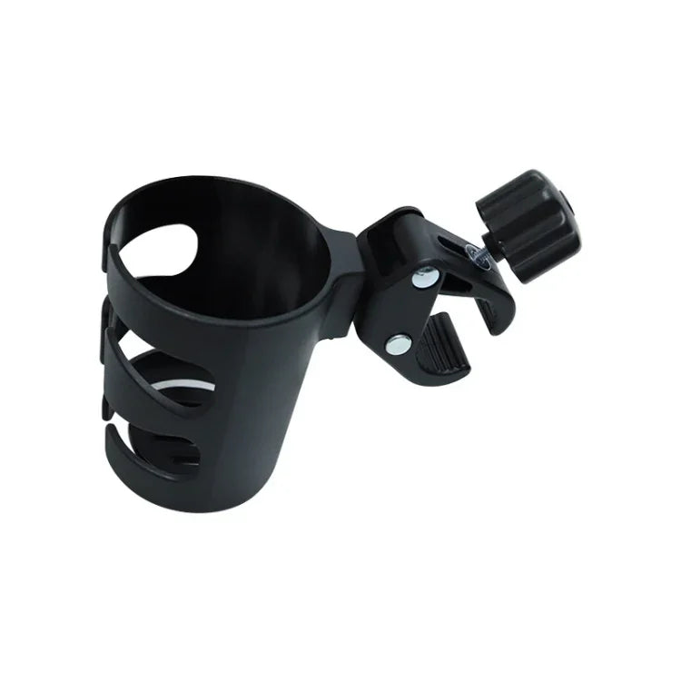 Getränkehalter für Kinderwagen, universell, 360° drehbar, Flaschenhalter, Schwarz