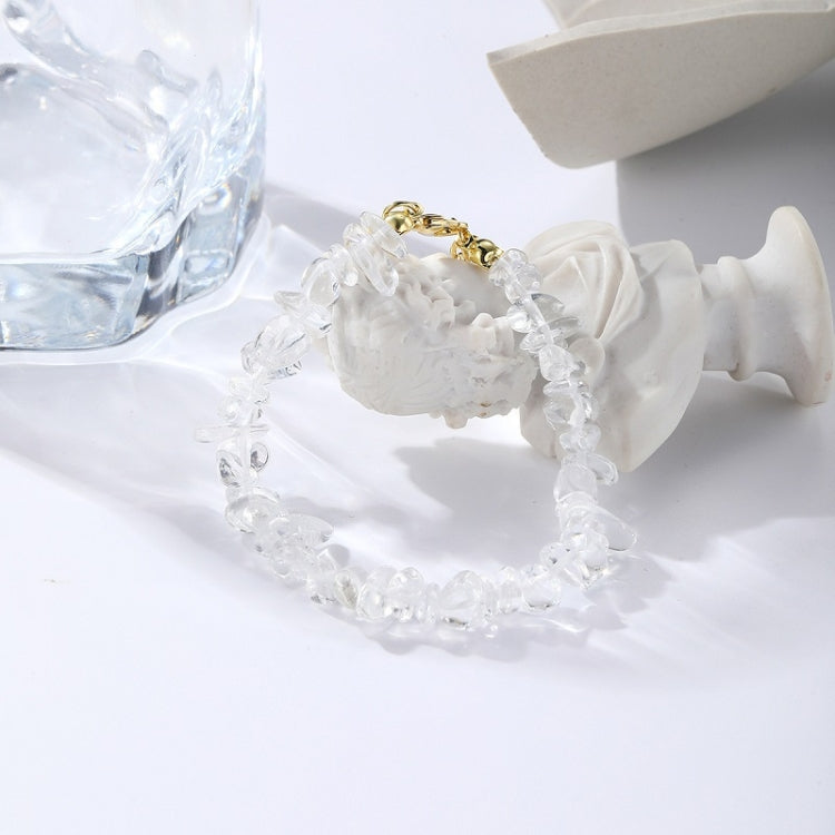Damen Boho Natürliche Kieselstein Perlen Armband Fußkettchen