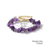 Damen Boho Natürliche Kieselstein Perlen Armband Fußkettchen