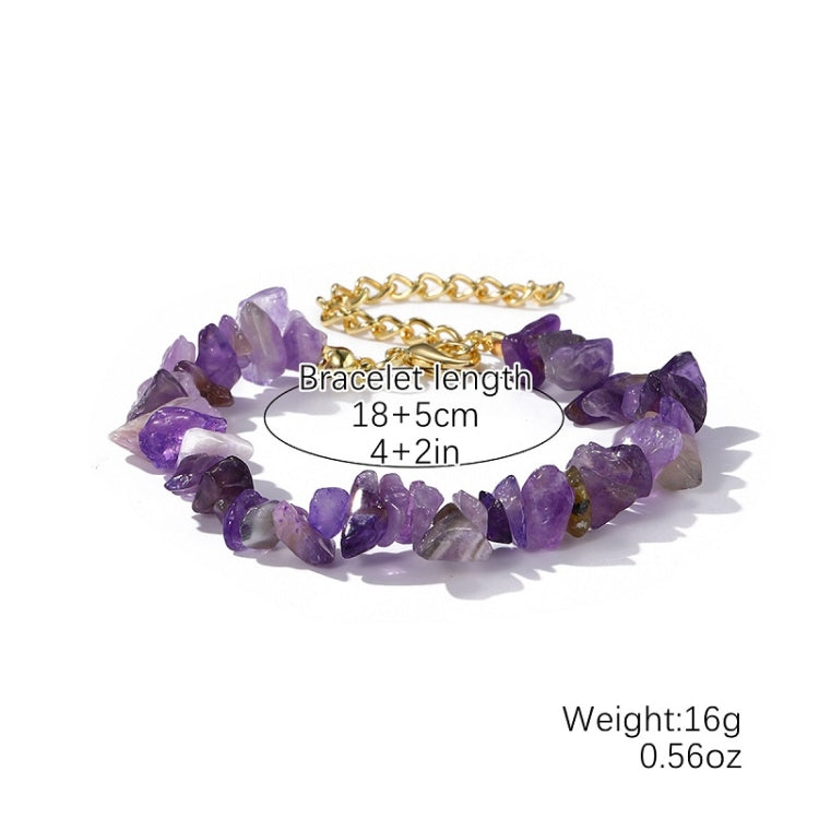 Damen Boho Natürliche Kieselstein Perlen Armband Fußkettchen