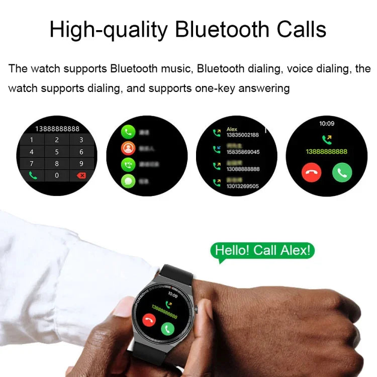 ST5 MAX 1,45 Zoll Smartwatch mit Aufnahmefunktion, wasserdicht, Sportfunktion, Sprachausgabe und Anruffunktion