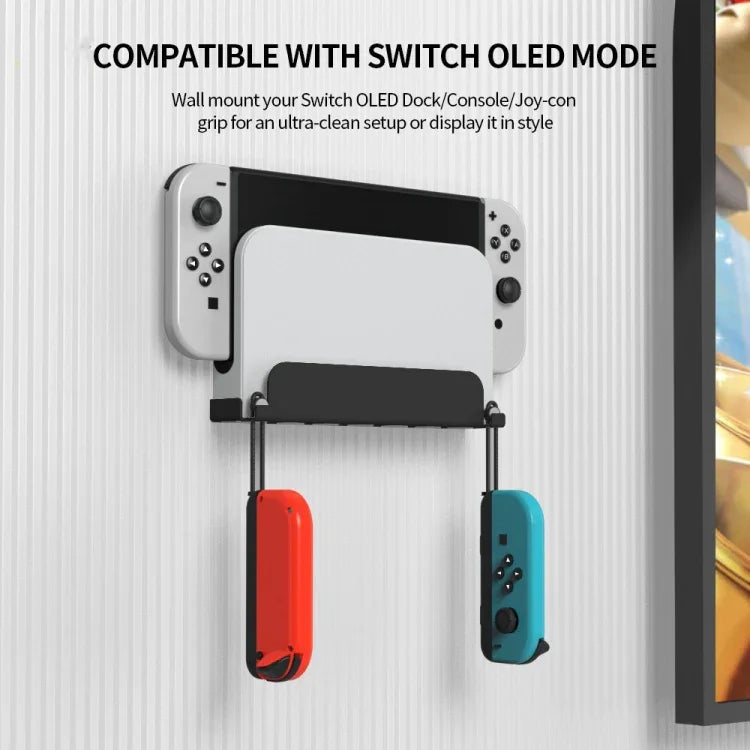 Für Switch OLED Spielkonsole JYS Wandhalterung, Eisen Schwarz
