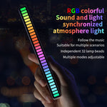 RGB Soundgesteuerte Rhythmus-Reaktionslichter Musik-LED-Pickup-Lichter, Ladefunktion, Plug-in